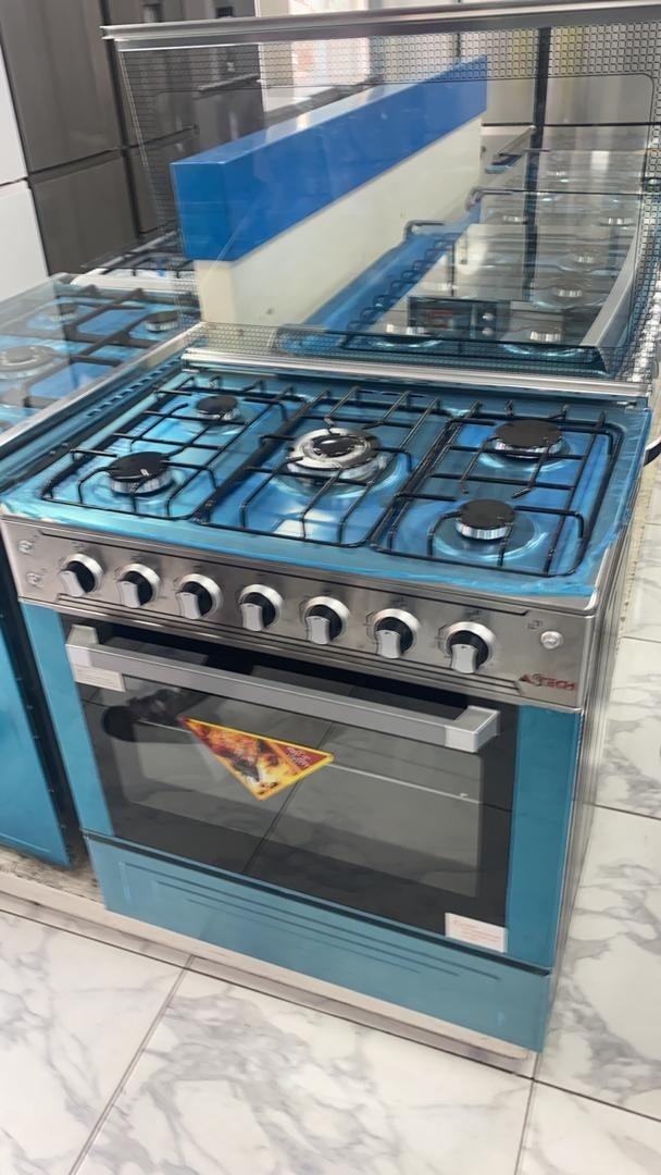 Cuisinière 5 feux Astech 80×60 inox