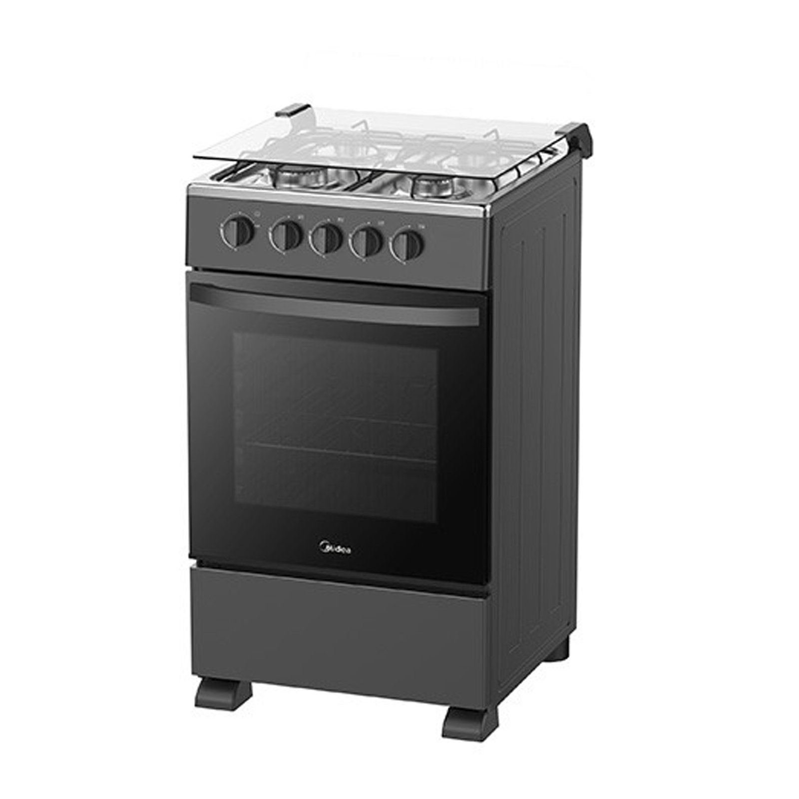 CUISINIERE MIDEA 4FEUX 50X55 NOIR SP5055T082BG