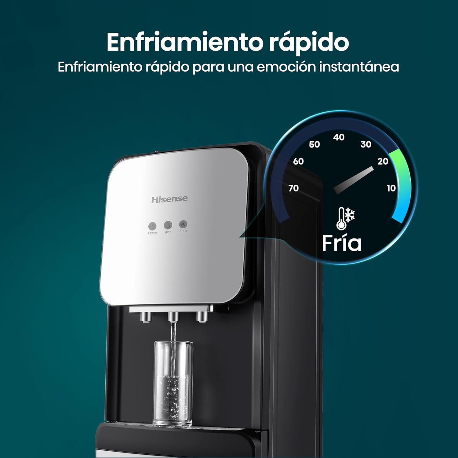 FONTAINE HISENSE AVEC CACHE BOUTEILLE GRIS H04WDBS3S3