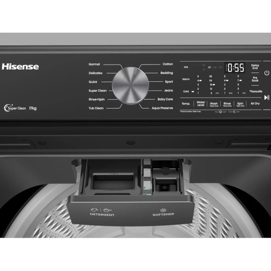 MACHINE A LAVER HISENSE 17KG TOP LOAD WT3T1723UB