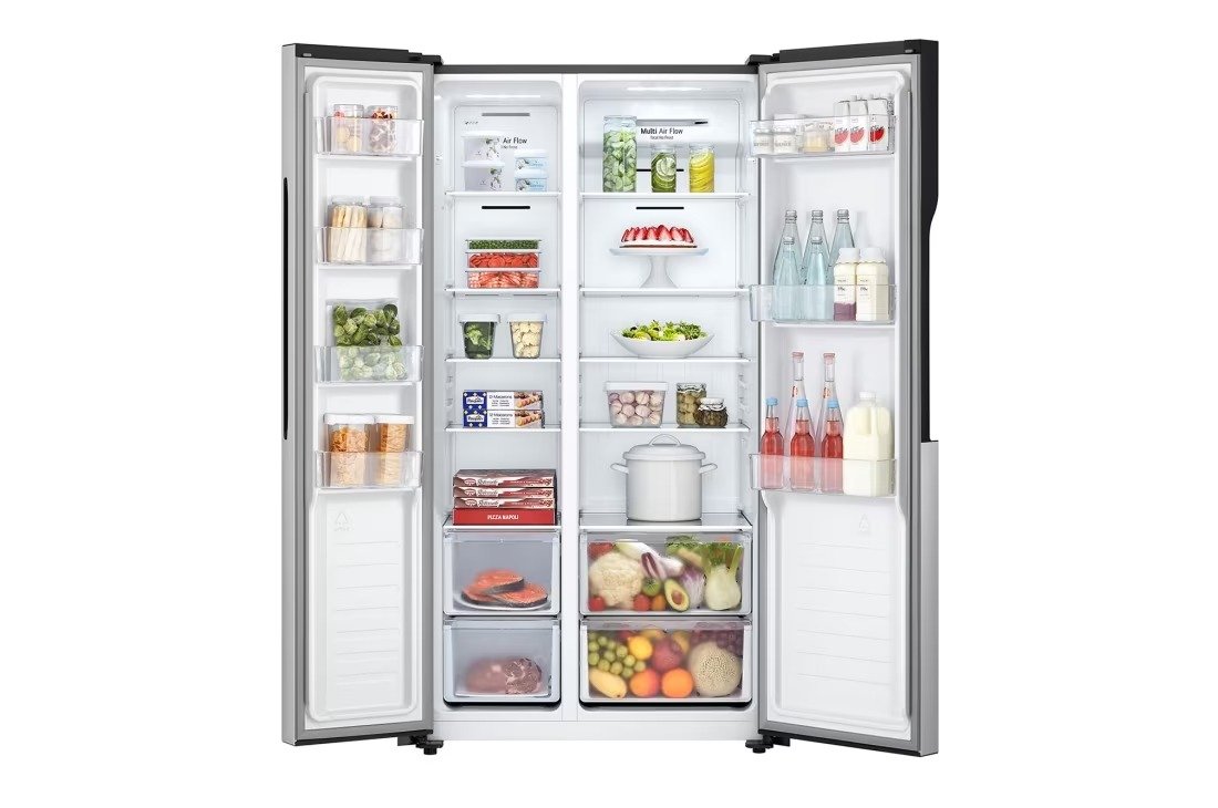 REFRIGERATEUR LG SIDE BY SIDE 2PORTES 519LITRES GRIS GCFB507PQAM