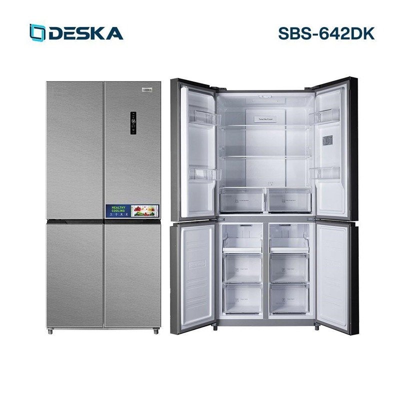 REFRIGERATEUR DESKA SIDE BY SIDE 4PORTES INVERTER GRIS SBS642DK