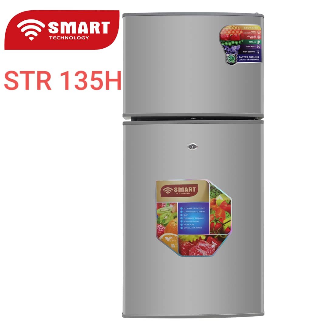 REFRIGERATEUR SMART TECHNOLOGY BAR 2PORTES 100LITRES GRIS STR135H