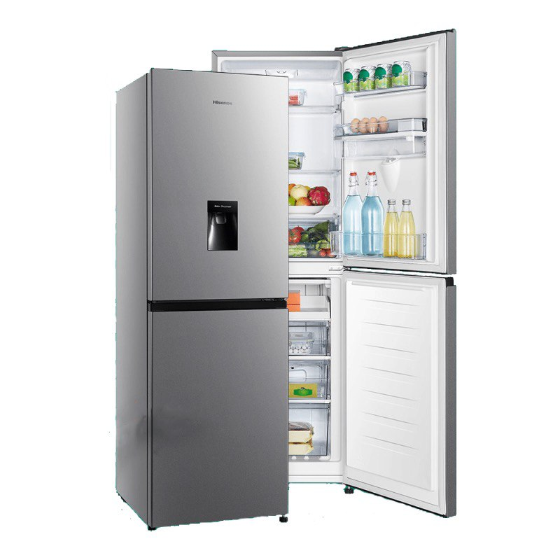 REFRIGERATEUR HISENSE COMBINE 4TIROIRS 250LITRES AVEC FONTAINE GRIS RD34DC4SB