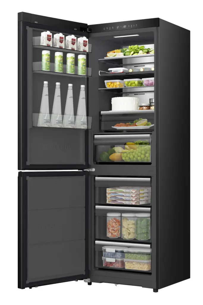 REFRIGERATEUR HISENSE COMBINE 3TIROIRS 370LITRES NOFROST INVERTER NOIR RB5K330GSF