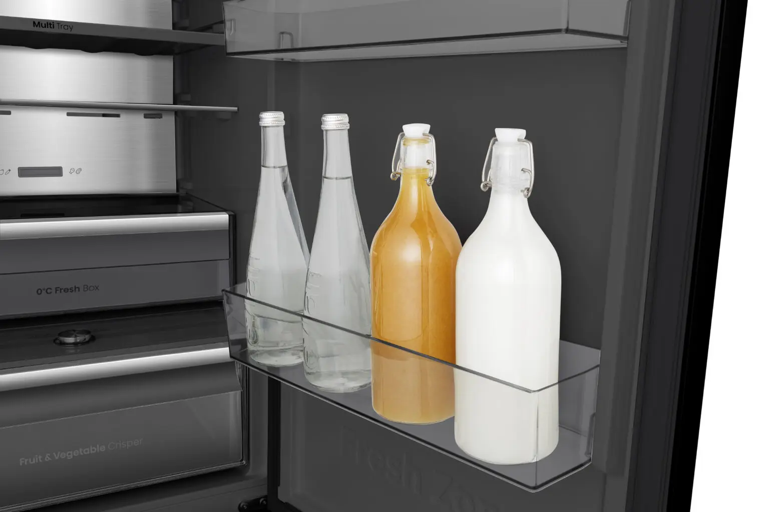 REFRIGERATEUR HISENSE COMBINE 3TIROIRS 370LITRES NOFROST INVERTER NOIR RB5K330GSF