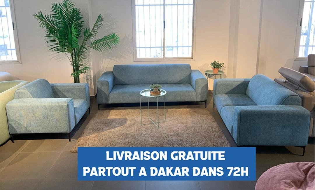 SALON CANAPÉ 7 PLACES COULEUR AU CHOIX CITY