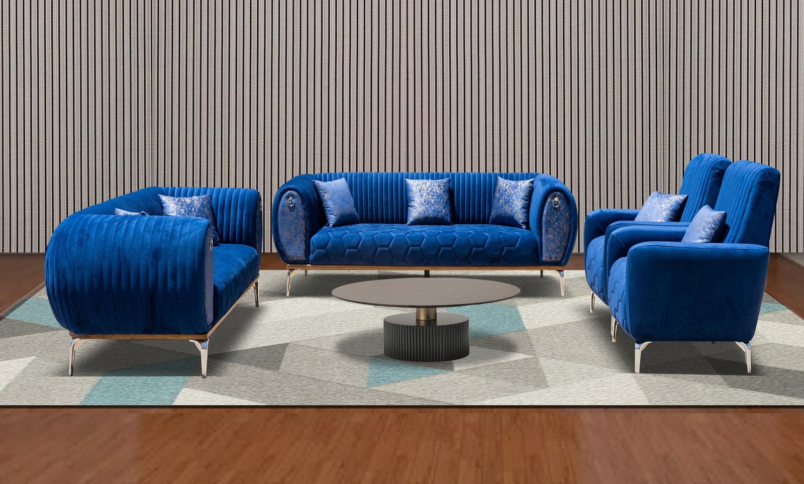 SALON SDM VIP 7PLACES ROUGE BORDEAU SDM036